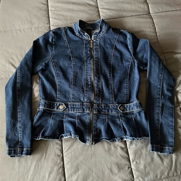 Baccini Jackets & Blazers - Baccini Dark Blue Jean Jacket